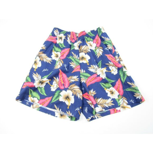 Vtg Shannon Marie Hawaiian Floral Shorts Hibiscus Sz M USA Hawaii High Waist - Picture 1 of 6